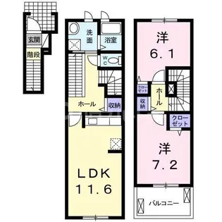 埼玉県さいたま市西区大字二ツ宮【アパート】の間取り