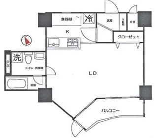 インペリアル六本木【9階】の間取り