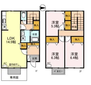 大阪府岸和田市尾生町【一戸建】の間取り