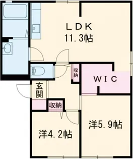 ディアスNODA C【2階】の間取り