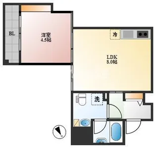 VIVIAヴィヴィア【5階】の間取り