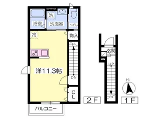 ハウス ルッコラ【2階】の間取り