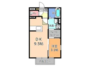 栃木県宇都宮市御幸本町【アパート】の間取り