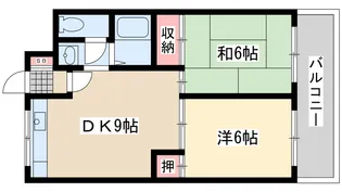 上新庄グランドハイツ北【8階】の間取り