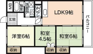 ルービンスくるめ木【3階】の間取り