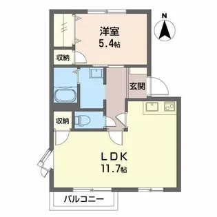 ベル藤和ハイツ B【2階】の間取り