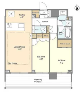 オアーゼ新宿市谷薬王寺【5階】の間取り