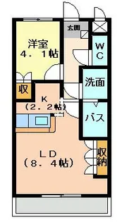 メゾン・クレール【1階】の間取り