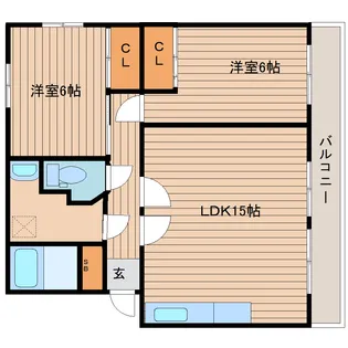 いずみレジデンス【3階】の間取り