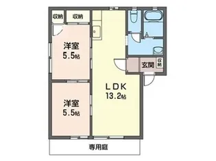 グランドユートピアD【1階】の間取り