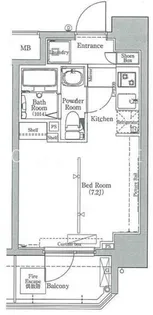 AXAS東京イーストレジデンス(アクサス東京イーストレジデンス)【7階】の間取り