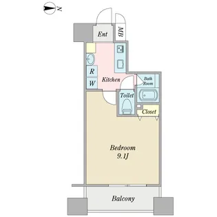 プロシード日本橋堀留町【9階】の間取り