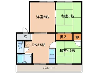 ベルネ-ジュ アサヒ【3階】の間取り