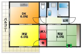 大阪府大阪市東淀川区豊里6【マンション】の間取り