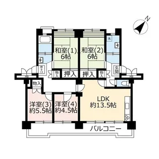 URみさと【4階】の間取り