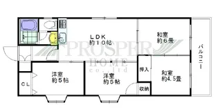 レジデンス中川【4階】の間取り