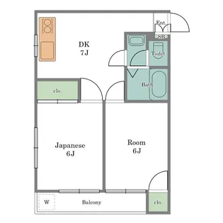 ファインライフオークラ【2階】の間取り