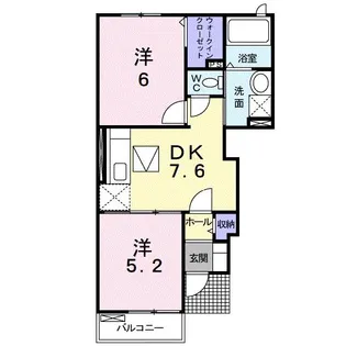 HAPPY LIFE 勝田I【1階】の間取り