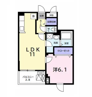 つばさガーデン奈良輪【3階】の間取り