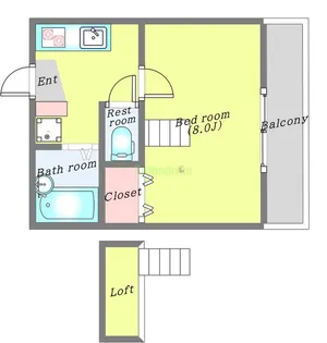 スペリオール小松島【2階】の間取り