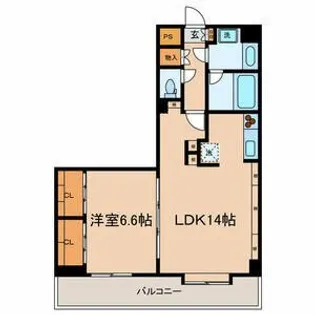 恒陽サンクレスト築地【6階】の間取り