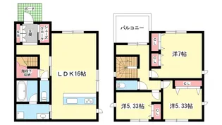 大阪府豊中市服部本町2【一戸建】の間取り