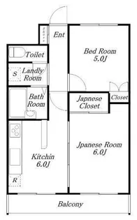 中銀第二音羽マンシオン【4階】の間取り