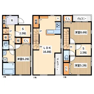 神奈川県川崎市幸区戸手4【一戸建】の間取り