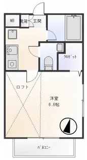 東京都日野市程久保8【アパート】の間取り