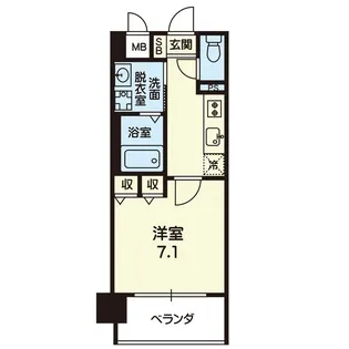 クロノス8子飼橋【7階】の間取り