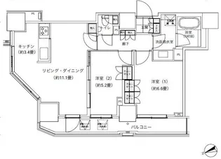 パークキューブ愛宕山タワー【27階】の間取り