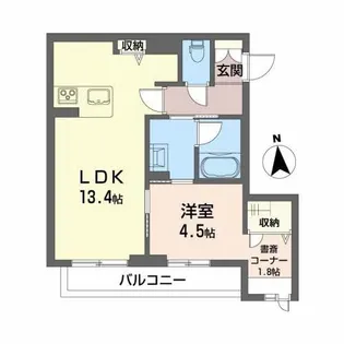 アルフラット緑町【2階】の間取り