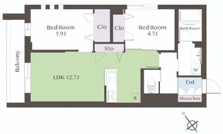 西品川テラス【3階】の間取り