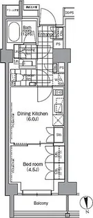 パークハビオ門前仲町【13階】の間取り