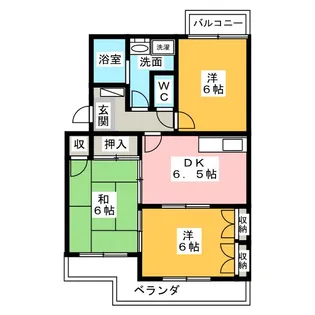 エクレール瀬名【3階】の間取り