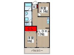 ヤマダマンション【2階】の間取り