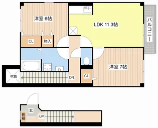 滋賀県甲賀市水口町貴生川1【アパート】の間取り