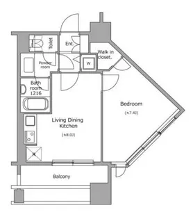 レジディア市ヶ谷【11階】の間取り