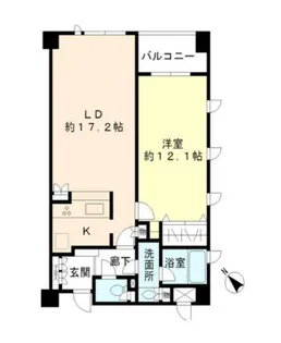 ヒューリック目黒三田【4階】の間取り