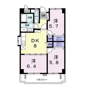 HILLS TAKARA【1階】の間取り