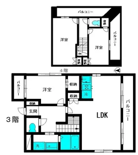 メゾピアノ荻窪【3階】の間取り