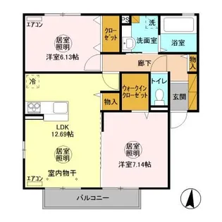 Sin.グリュック C【2階】の間取り