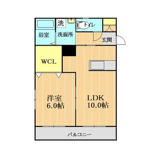 Patio黒髪II【1階】の間取り