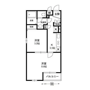 メインステージ中野坂上【3階】の間取り