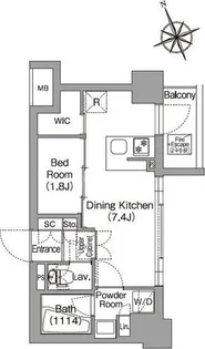 コンフォリア東葛西【2階】の間取り