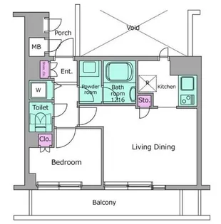 レジディア文京音羽【5階】の間取り