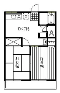メゾンリバーサイドD【1階】の間取り