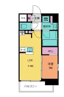 プレサンス レイズ 千種今池【2階】の間取り