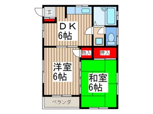 ケイユウハイツ【2階】の間取り