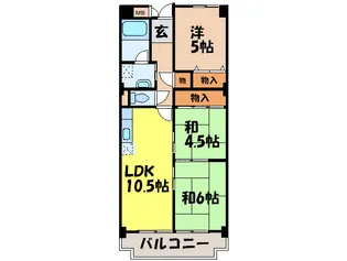 ロイヤル白鳥【4階】の間取り
